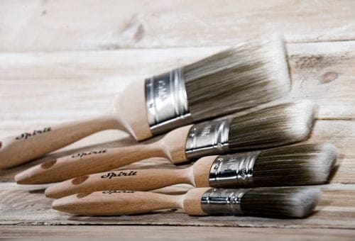 Set Of Oval Paint Brushes